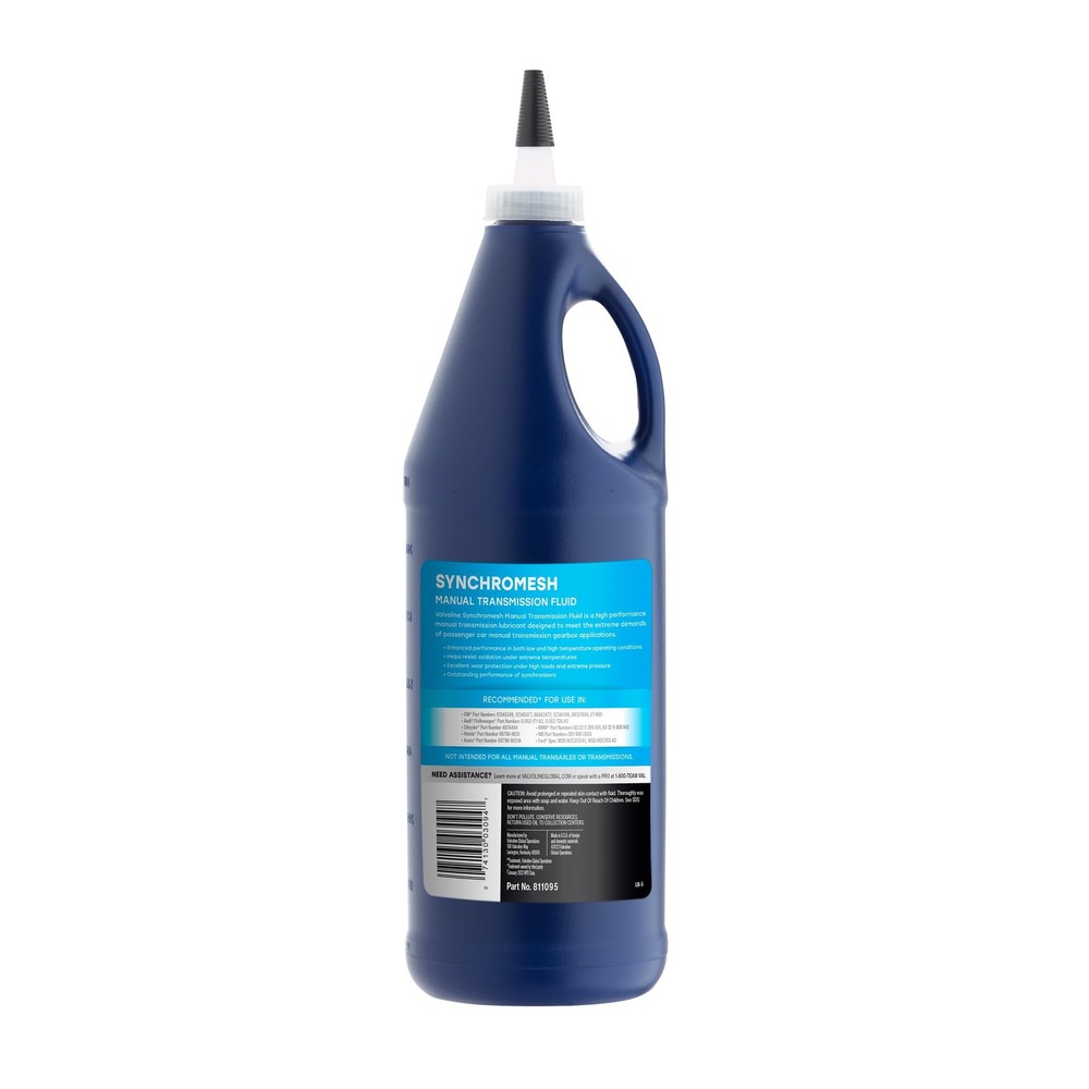 Valvoline Synchromesh Manual Transmission Fluid 1 Quart 1 QT, Red