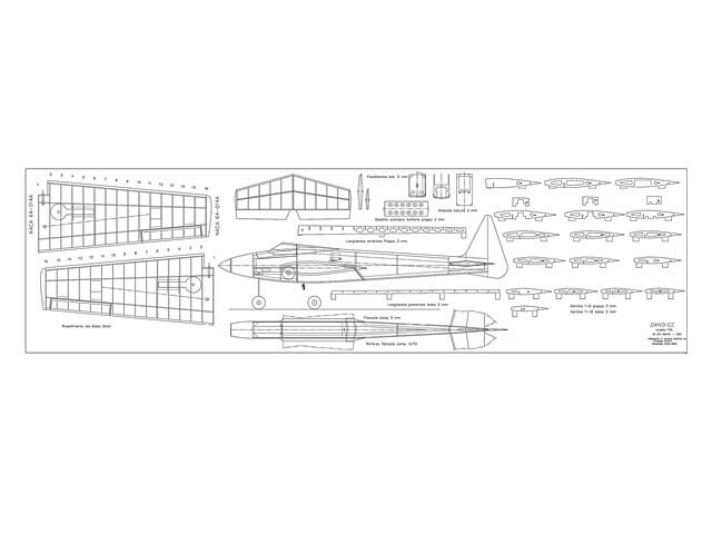 Banshee Electric Pattern 62" Wingspan RC Model Airplane Printed Plans &Templates
