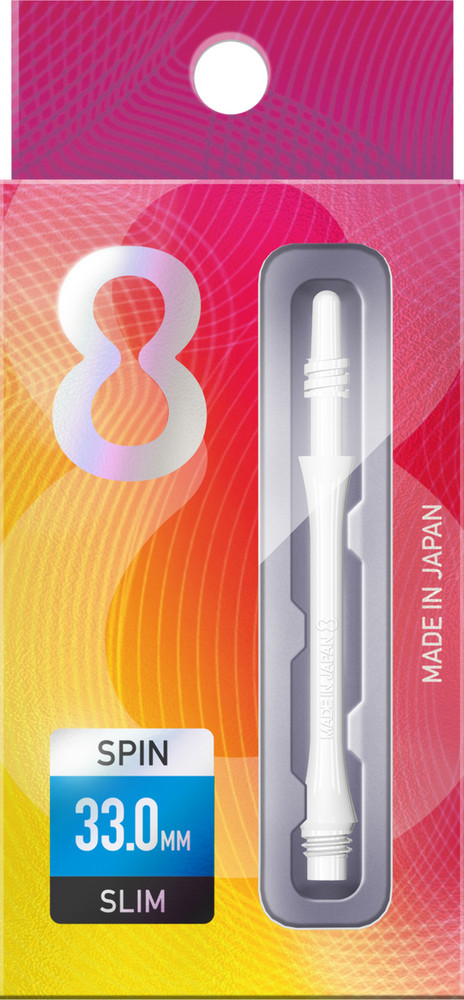 Target 8 Flight Slim White 33mm Spin Shaft