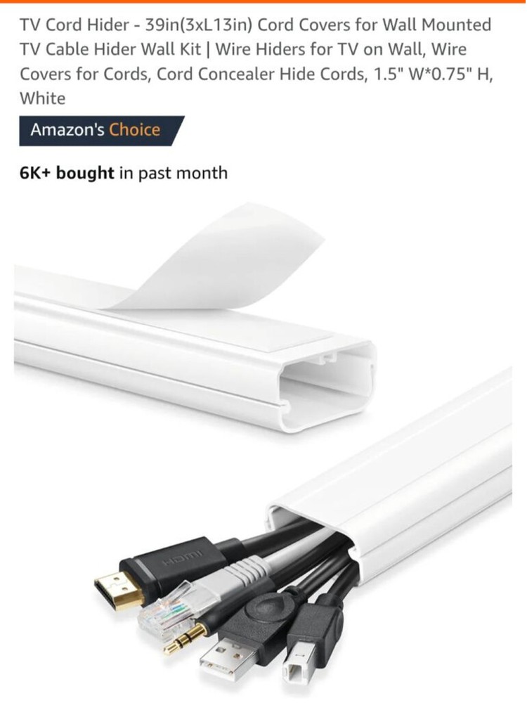 Unbranded Cable Hider 39in White