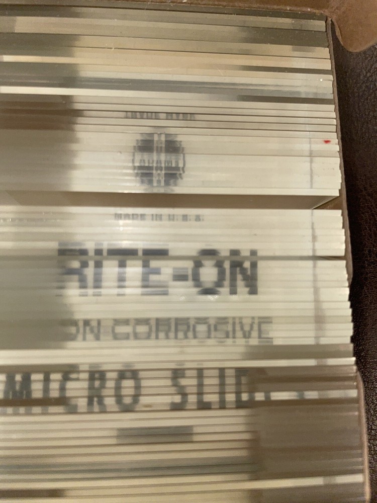 Adams Blank Microscope Slides Clear Glass Rite On