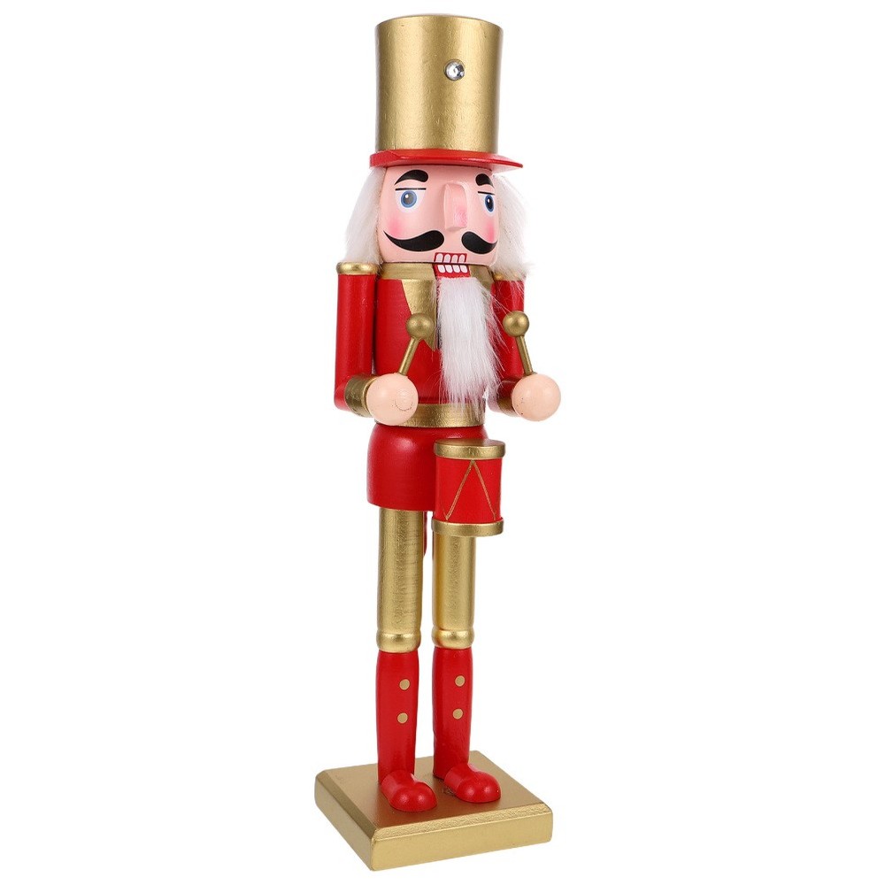 Nutcracker Wooden Fireplace Christmas Decorations Style