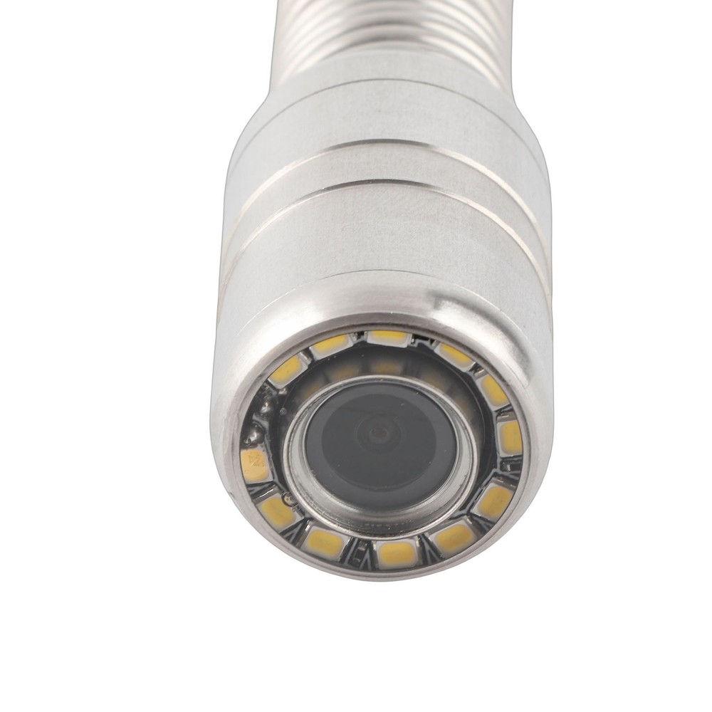 15mm Thread Diameter Pipe Drain Endoscope Camera Head Accessory with LED Light
