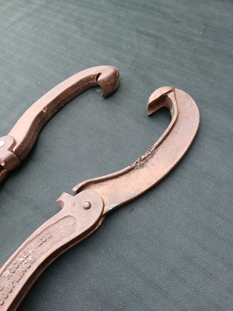 2 FIRE DEPT. FOLDING SPANNER WRENCHES-AKRON BRASS (F)