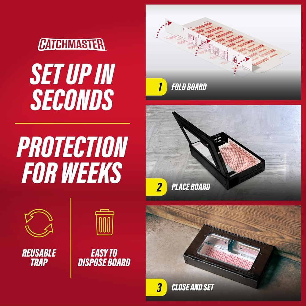 Catchmaster Pro Series Multi-Catch Mouse Trap Includes Replaceable Glue Board