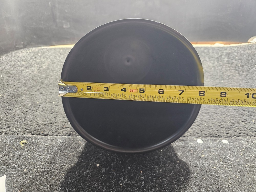 Siffron Polymer Bin 10" Height x 5.5" Base width x 8" Top Diameter, Black