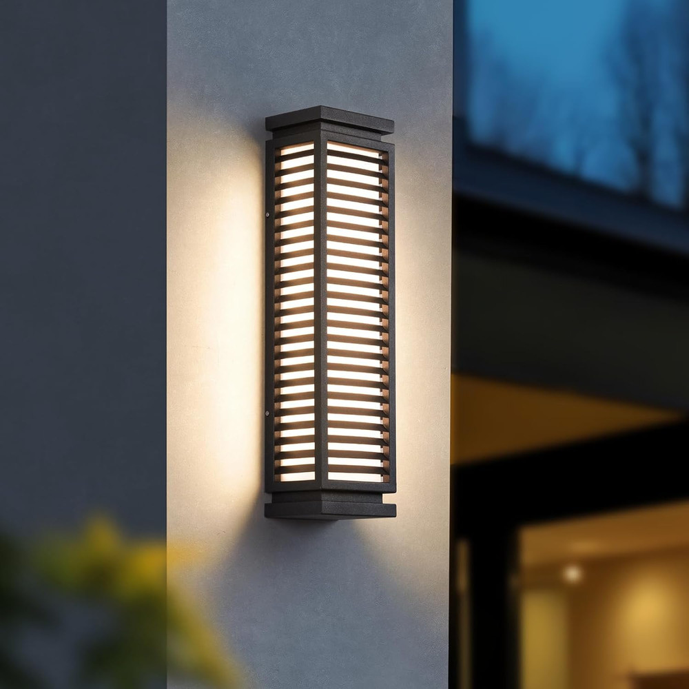 Large Waterproof Outdoor Wall Lights - Modern 3000K LED Sconce Fixture