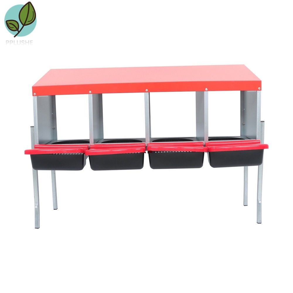 Better Environment 4 Hole Chicken Nesting Boxes Chicken Egg Laying Box W/ Perch