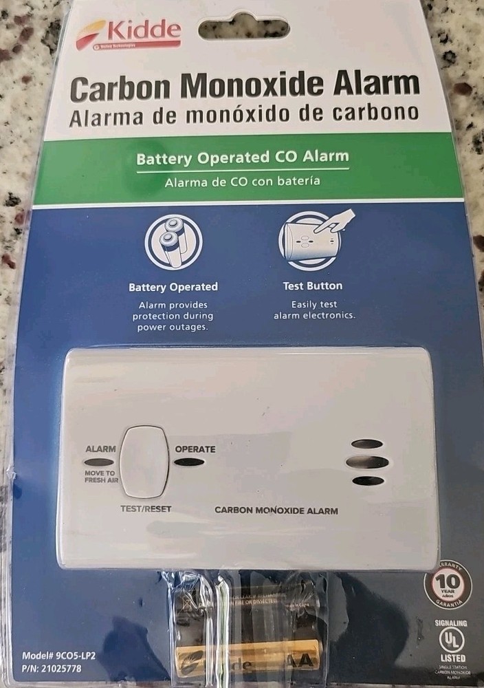 Kidde 9CO5-LP2 Battery Powered Carbon Monoxide Alarm