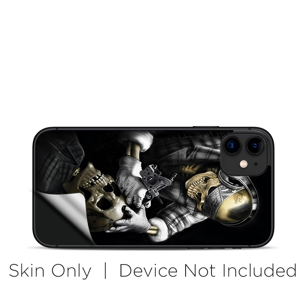 Skins Decal Wrap for Apple iPhone 11 - Skeleton tattooer