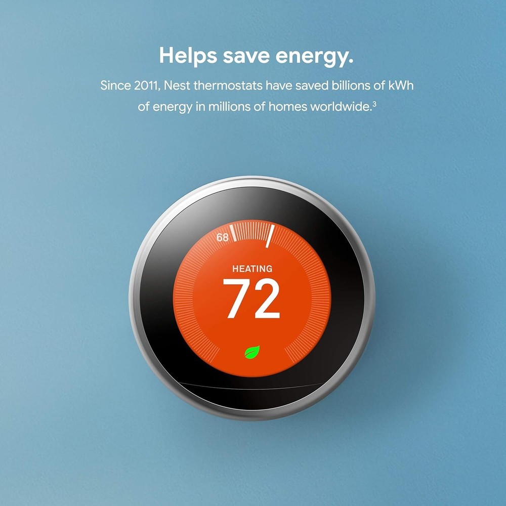 Google Nest Learning Thermostat - 3rd Gen - Programmable Smart Thermostat
