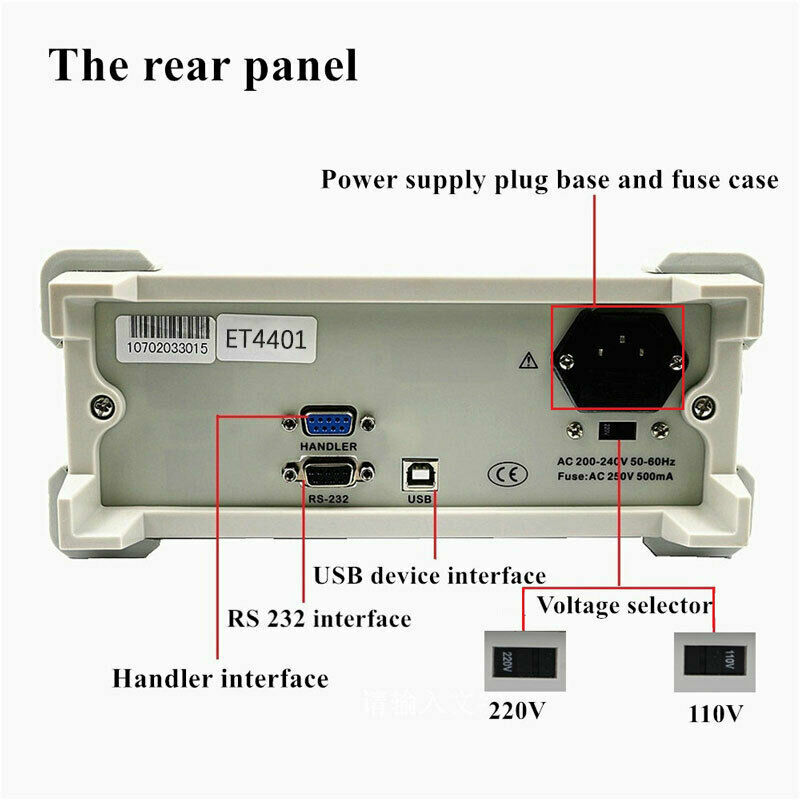 Digital Bridge Desktop LCR Tester DCR Frequency Capacitance Resistance Meter