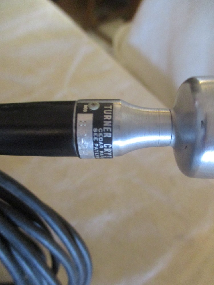 Vintage Turner 82-SH Crystal Microphone With Cable