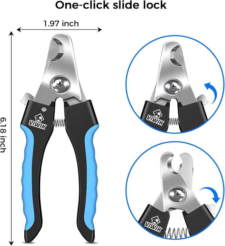 Lightweight Dog Nail Clippers with Quick Sensor & Easy Storage - Perfect Gift!