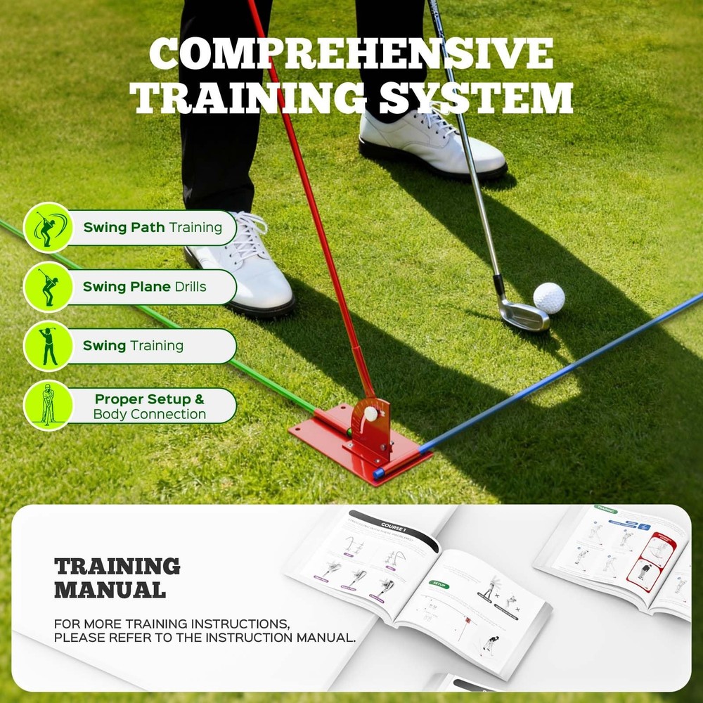 Golf Alignment Stick Holder - Metal Golf Alignment Sticks, Three-Hole Holder,