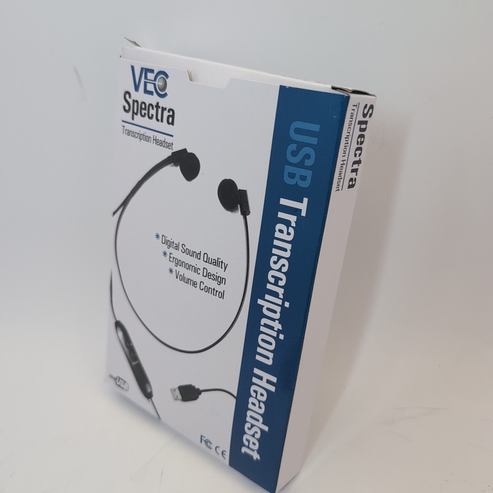 Spectra USB Transcription Headset with in line volume control