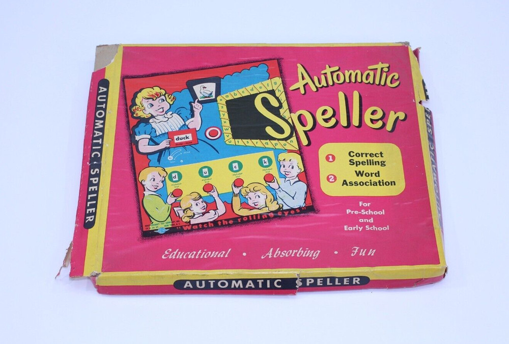 VTG 1950's Automatic Speller Game Educational Fun Pre-K Kindergarten Complete