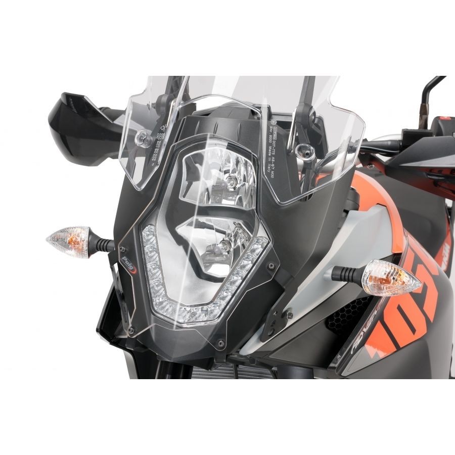 Puig Headlight Protector - Clear, Standard With Mount 8125W