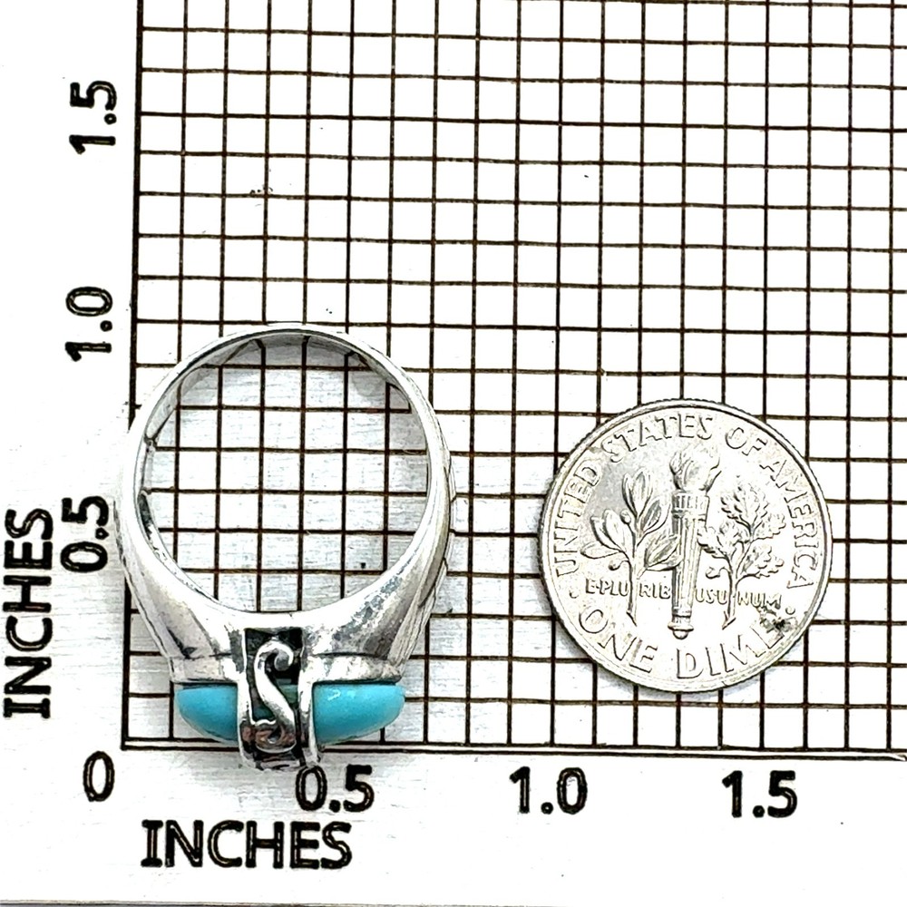 Premier Designs Sterling Silver and Turquoise Ring - Size 6