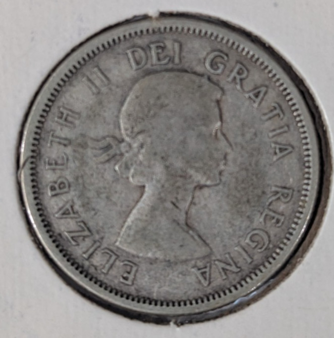 1961 Silver Canada 25 Cent Coin