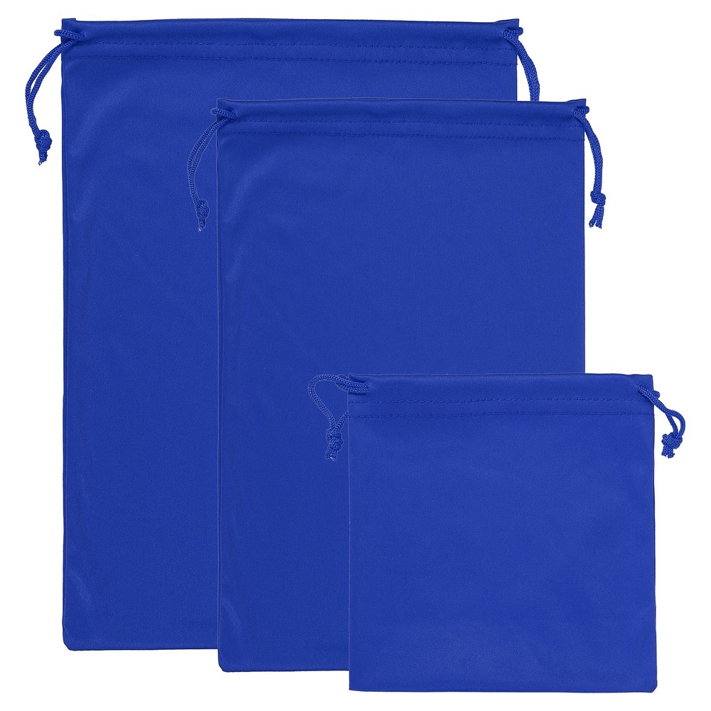 Ski Goggle Bag, 3 Pack Microfiber Pouch Protective Storage Case Sleeve, Blue