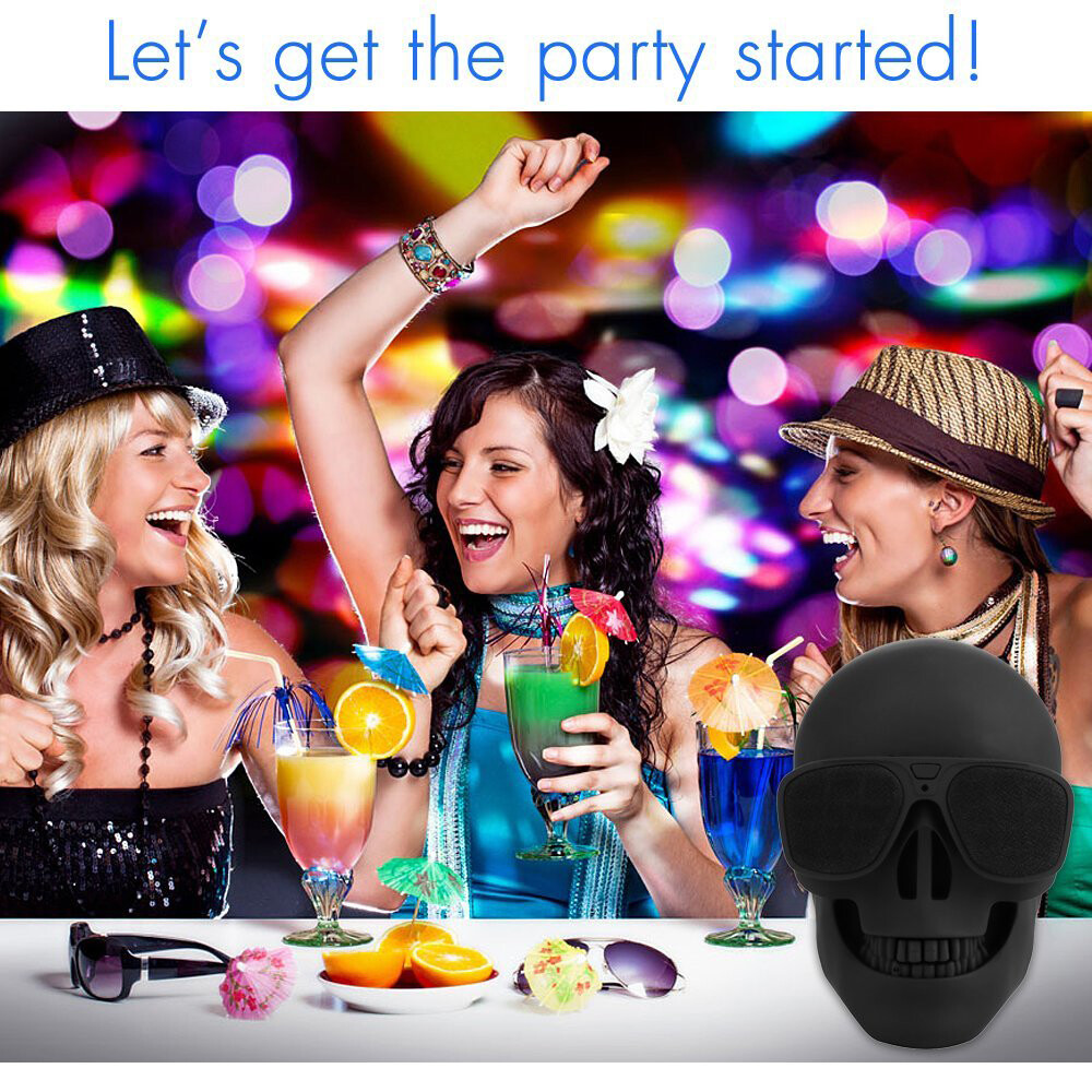 Skull Bluetooth Speakers Portable Wireless Speaker Support TF/U Disk/AUX