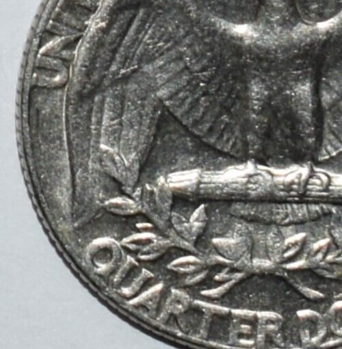 1974 Quarter Error No Mint Mark Missing Claw/Foot, Weak Strike, Missing I's DD +