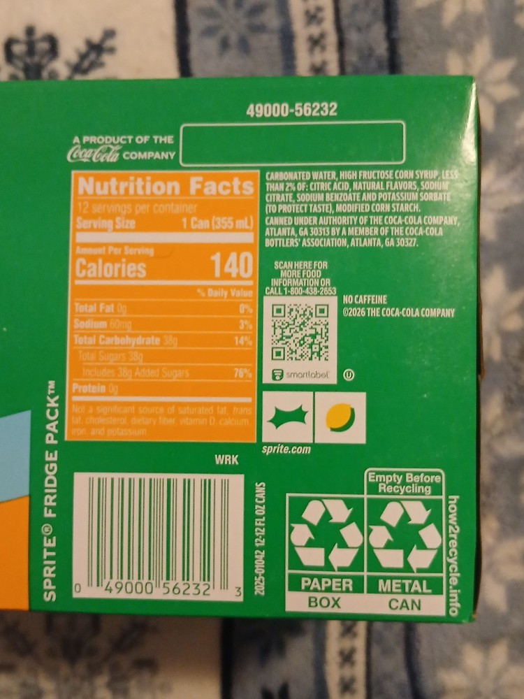 Sprite Zero Sugar Chill Mango Citrus 12oz Cans (12 Pack) On Hand Ships Same Day!