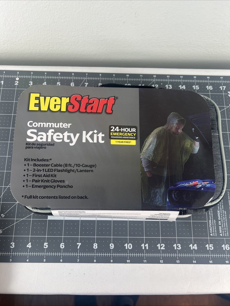 Everstart Commuter Safety Kit 24 Hour Emergency Roadside Assistance Case
