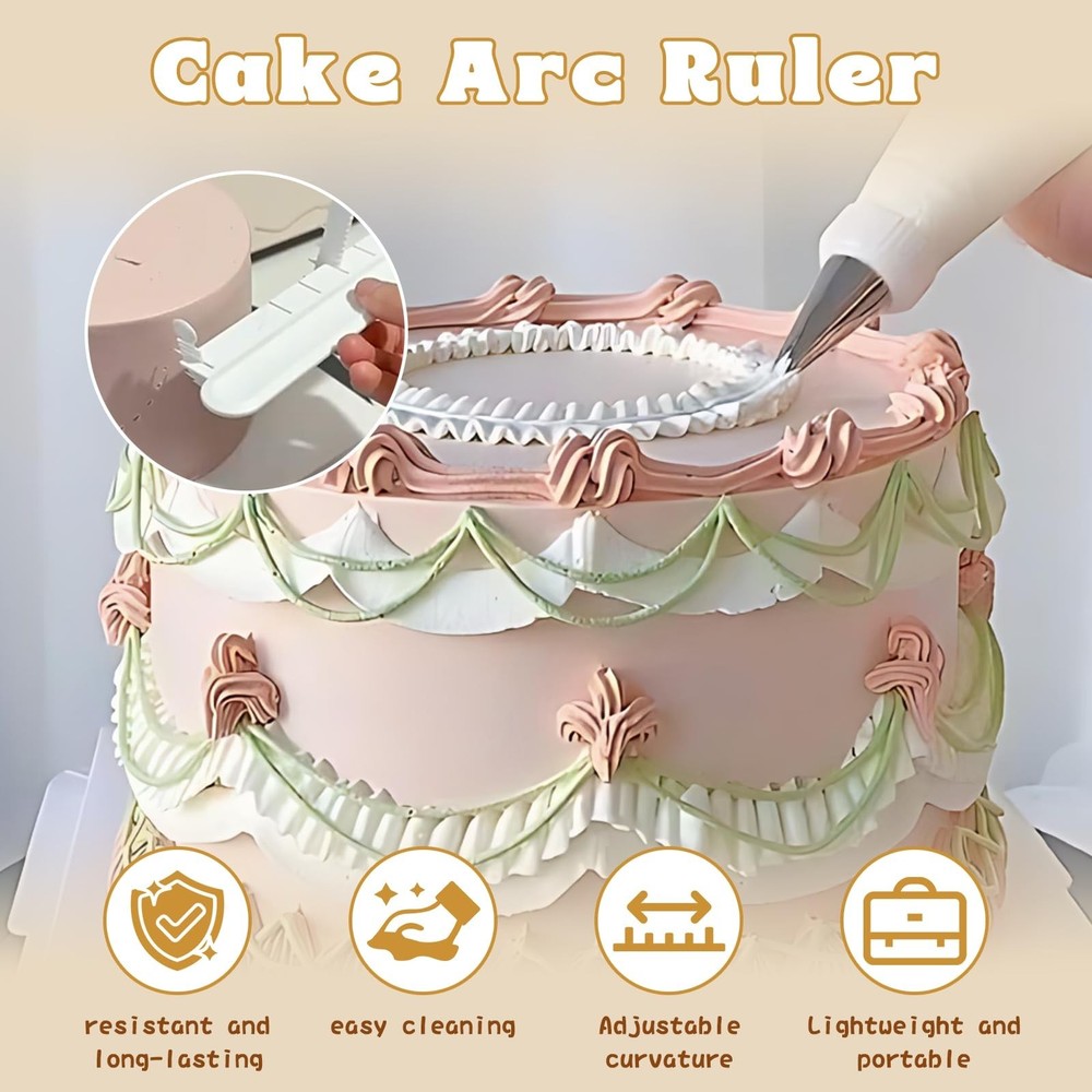 3 Pack Cake Arch Guide Tool, Cake Writing Tools, Convenient for Controlling t...