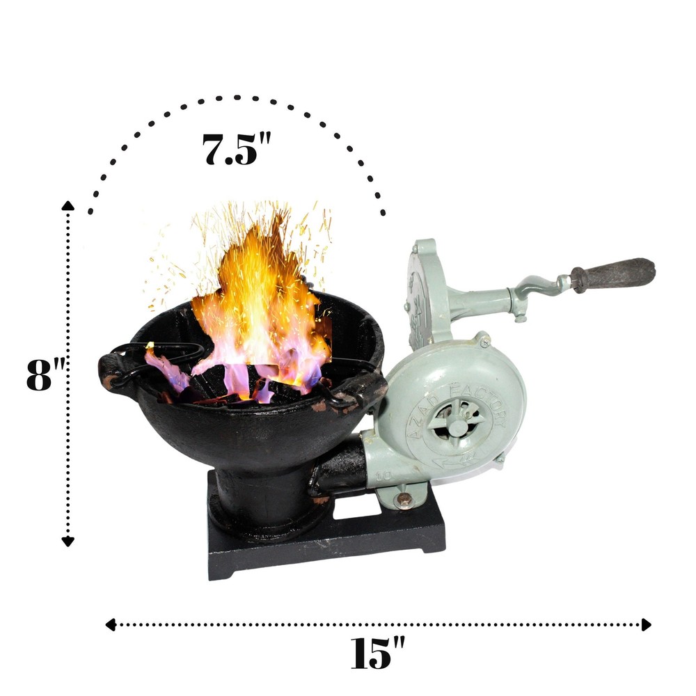 Vintage Style Forge Furnace With Hand Blower With Handle - Blacksmith Forge