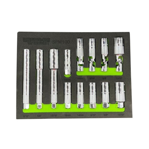 VIM Tools SPM100 Spark Plug Socket Master Set, 13-Pieces