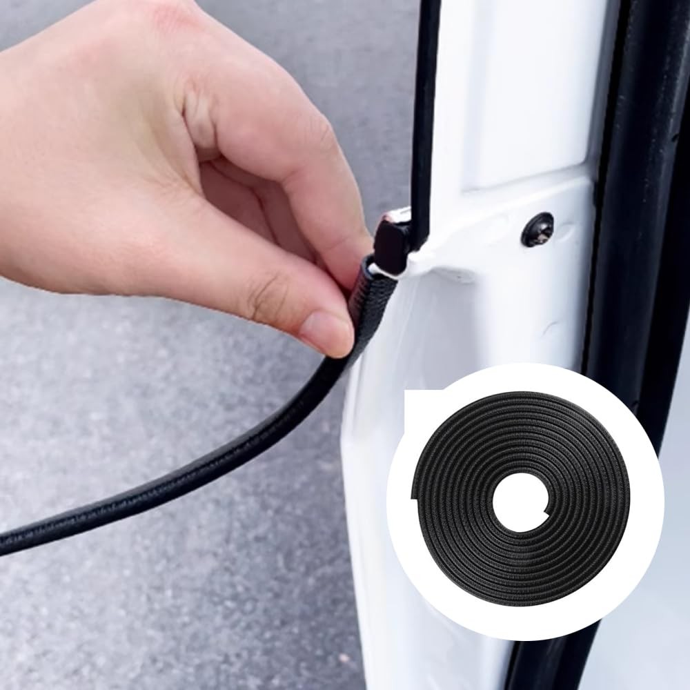Edge Trim Black Small, Flexible PVC Protector,Rubber U 65FT,