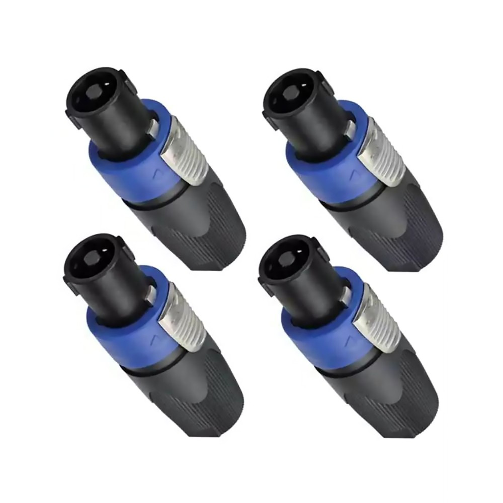 4 Pole 4pcs NL4FX Speaker Cable Plug Connector for Speaker
