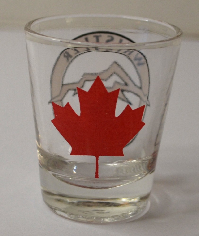 WHISTLER BLACKCOMB CANADA MAPLE LEAF SHOT GLASS