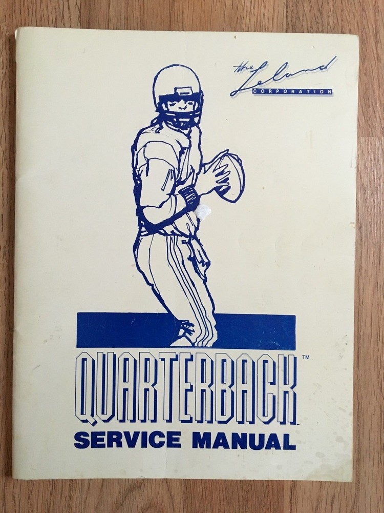 Original QUARTERBACK Arcade Machine Game SERVICE OPERATION MANUAL