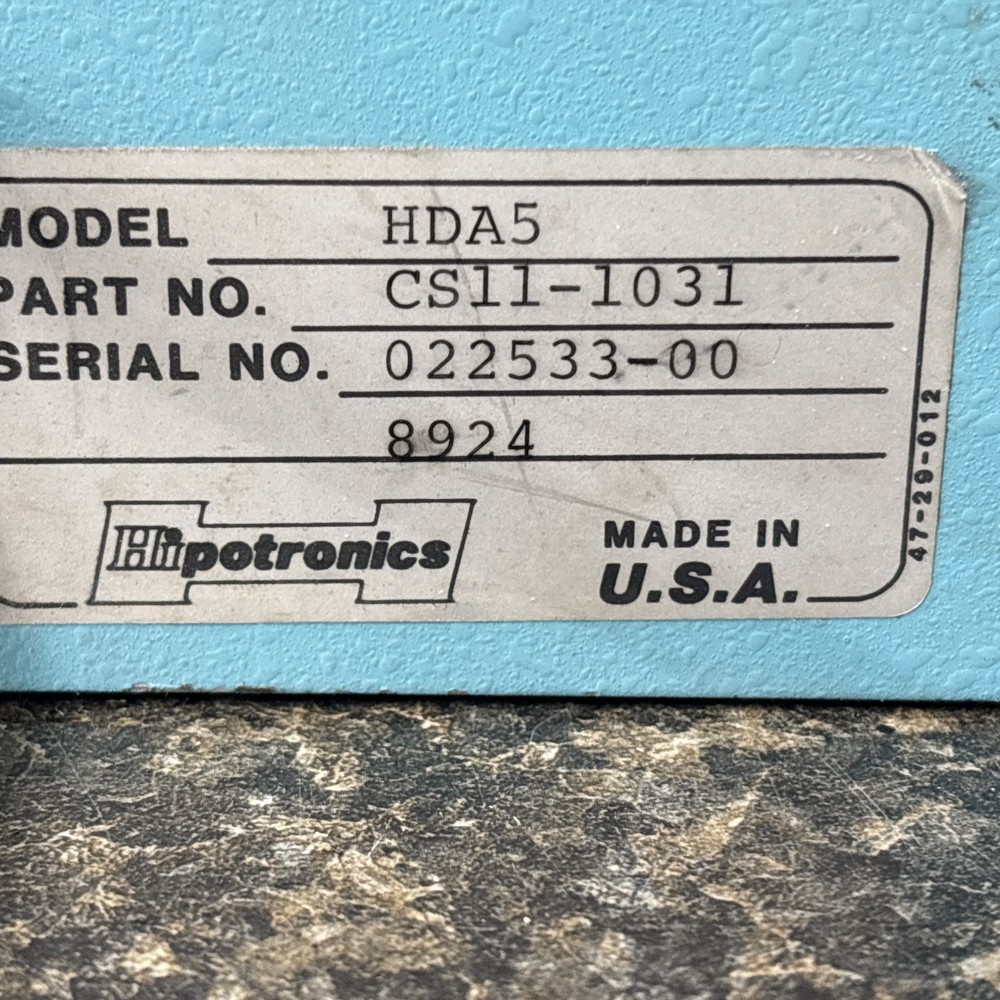 Hipotronics HDA5 Portable DC Hipot Tester Analog Laboratory Unit Excellent