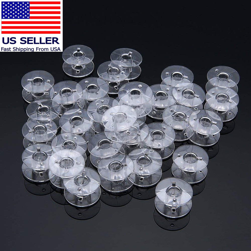 30Pack Plastic Sewing Machine Bobbins for Brother
