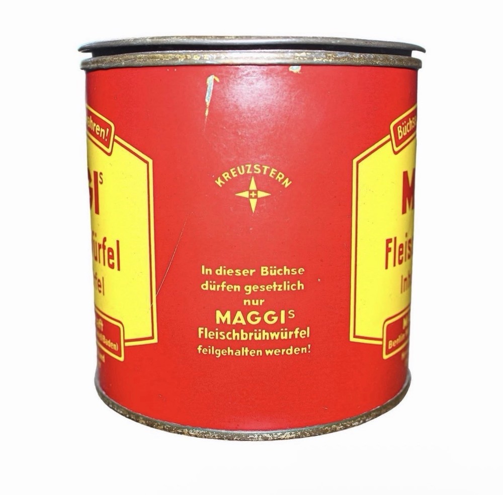 WW2 German Ration Tin Can MAGGIs Beef Bouillon cubes. (Empty)