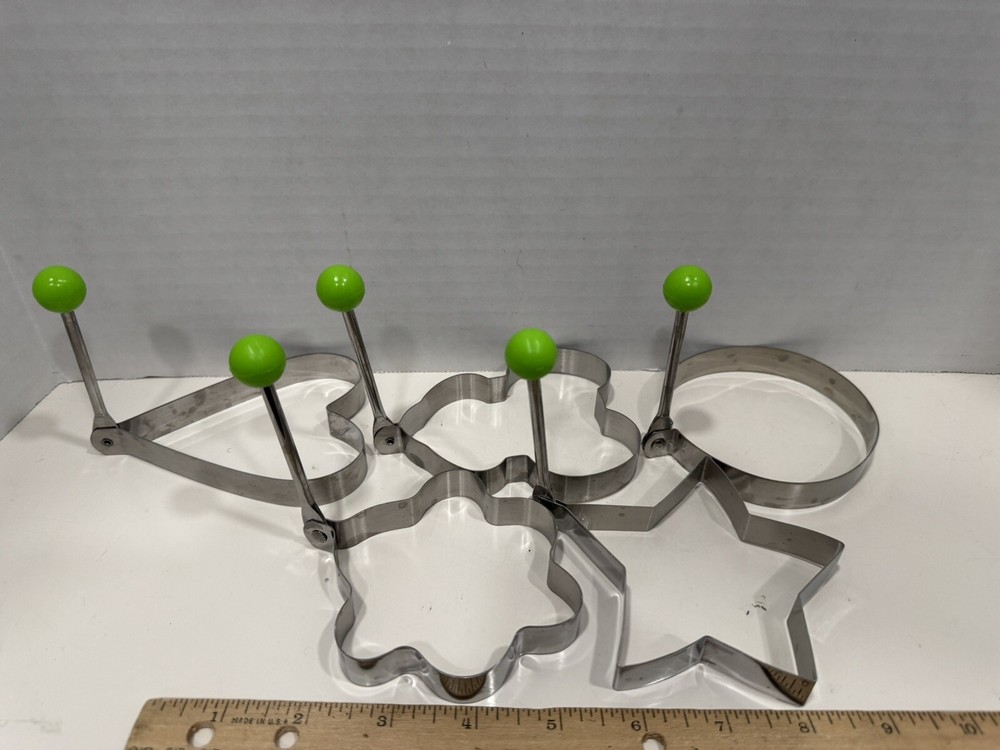 5 Pcs Fried Egg  Stainless Steel Pancake Ring Mold Cooking Kitchen Tools