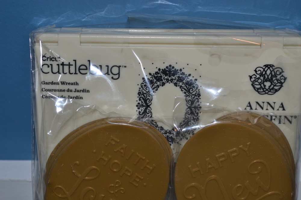 CRICUT CUTTLEBUG ANNA GRIFFIN GARDEN WREATH EMBOSSING FRAME FOLDERS SENTIMENTS