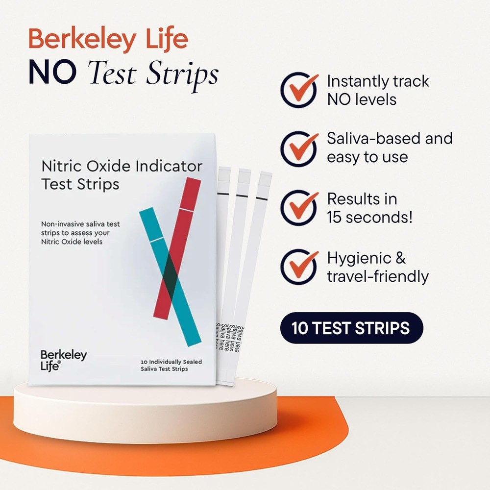 10 Pack Nitric Oxide Strips for Men & Women - Quick Saliva Testing Solution