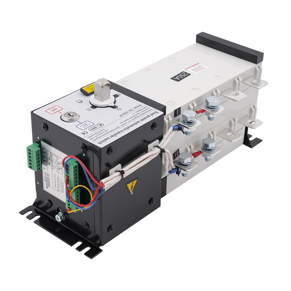 Transfer Switch 250A 4-Poles AC 110V Grid to Generator Industrial Automatic