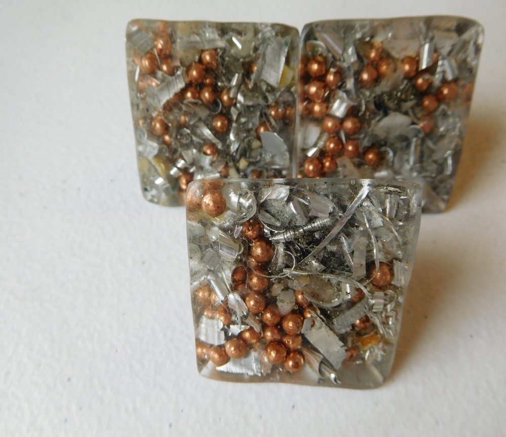 Amber Clear Small Pyramids Positive Orgone