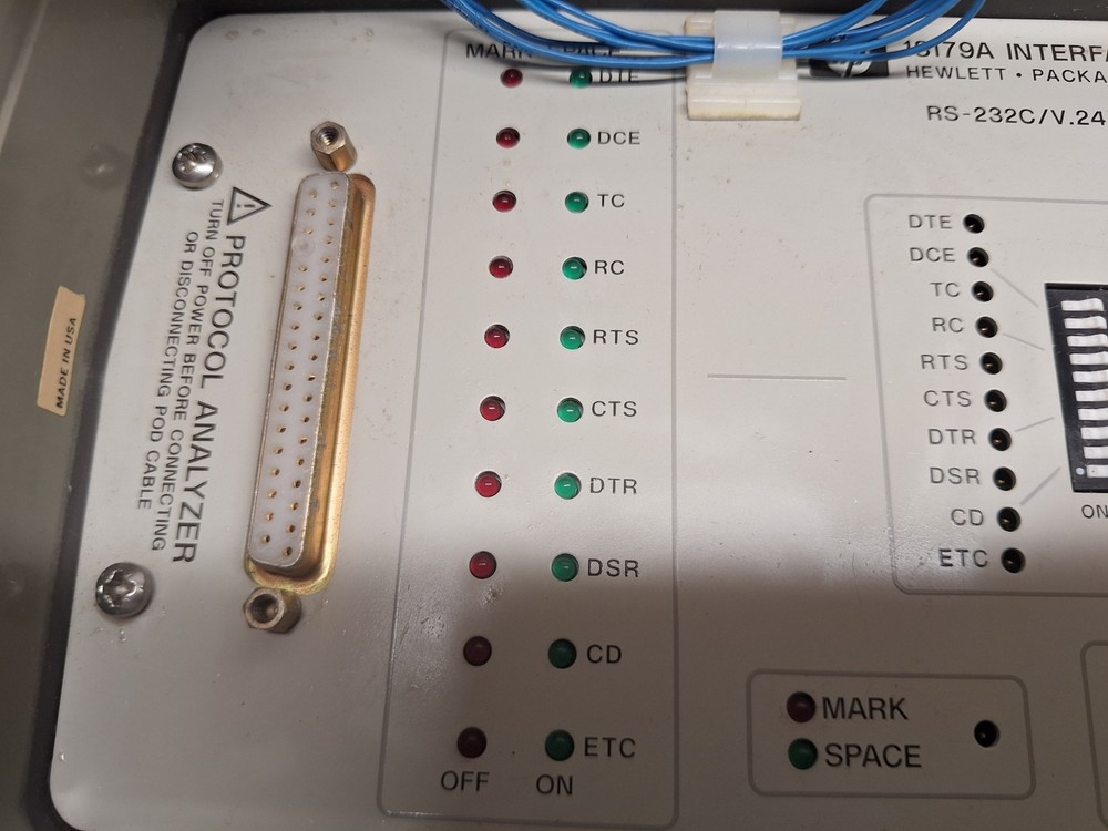 Vintage HP Hewlett Packard 18179A Interface Cover RS-232C/V.24 Protocol Analyzer