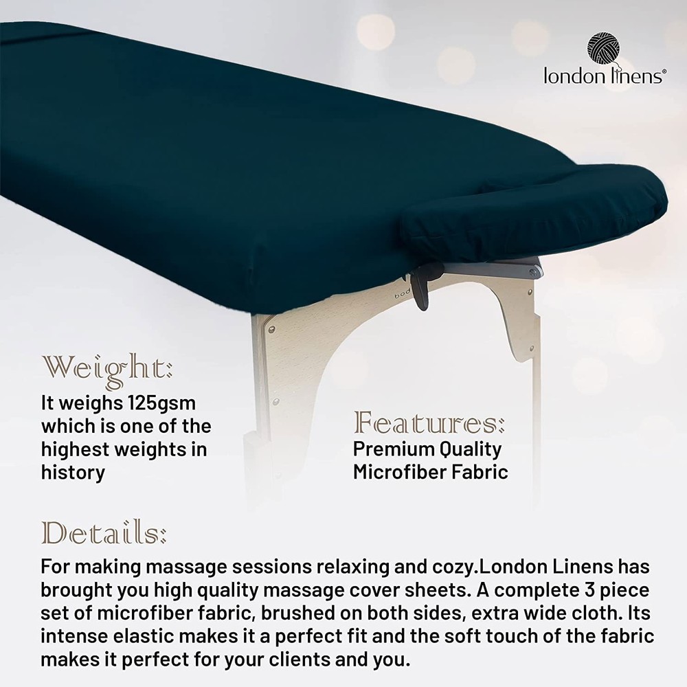 Soft Microfiber Massage Table Sheets Set 3 Piece Set - Includes Massage Table...