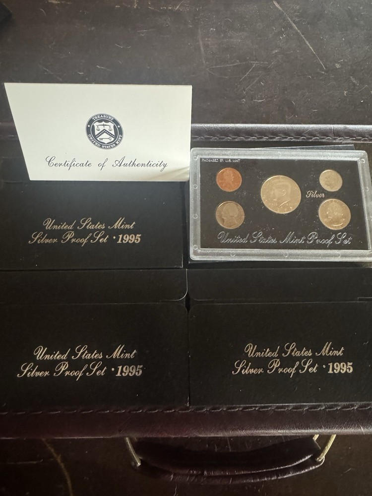 4-US Mint Silver Proof Set 5 Coin Includes 4 separate mint proof sets.