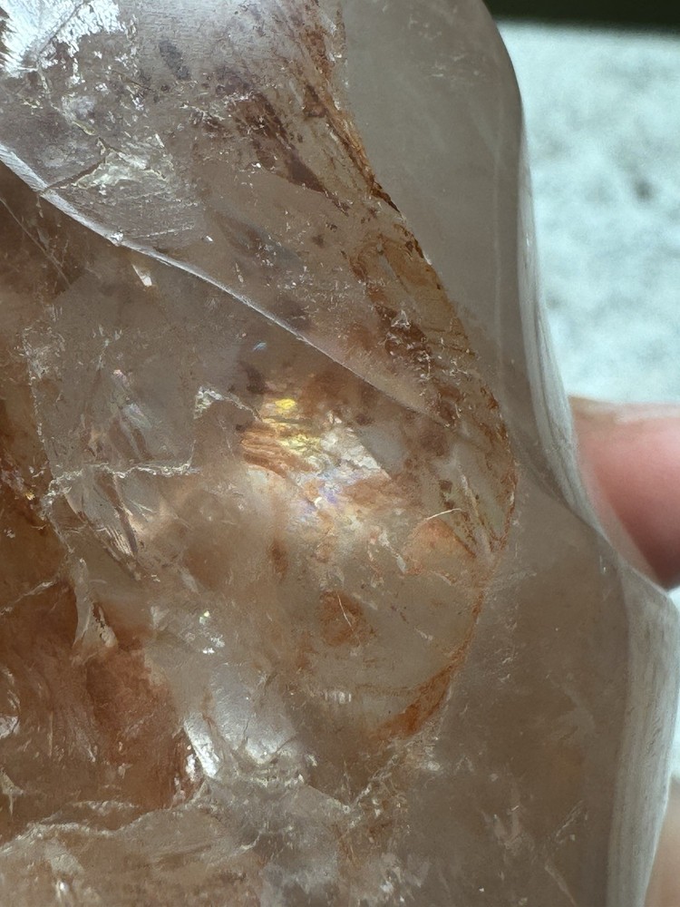 Polished Fire Quartz Flame - Over 1 Lb!