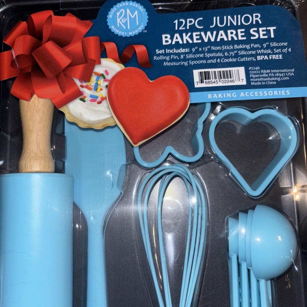 R&M 12 PC Junior Non Stick and Silicone Bakeware Set