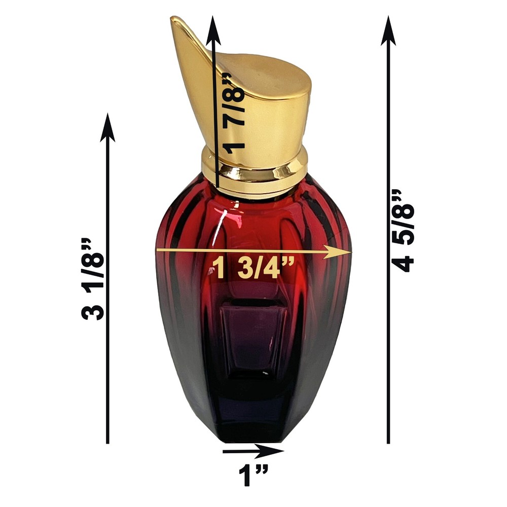 50ml 1.7oz bicolor gradient vase glass empty perfume spray bottles refillable